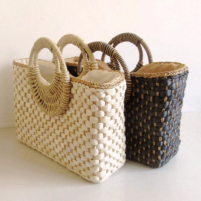 Setia Bali Straw Woven Tote - 3 Colors - Glova