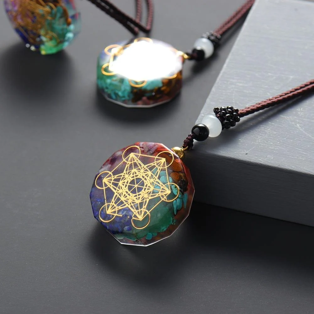 Seven Chakras Orgone Energy Pendant Necklace - Glova