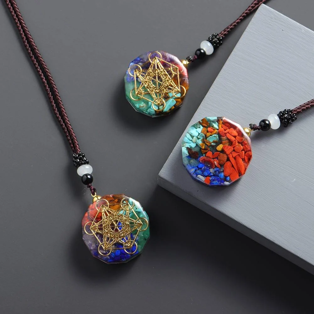 Seven Chakras Orgone Energy Pendant Necklace - Glova