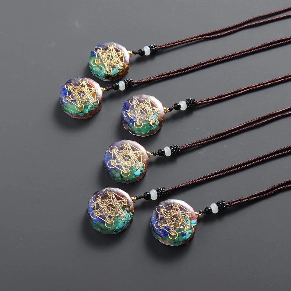 Seven Chakras Orgone Energy Pendant Necklace - Glova