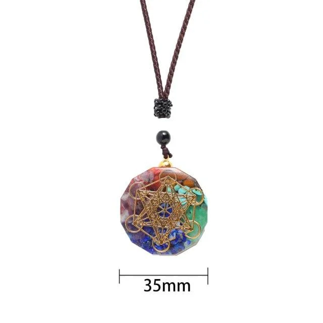 Seven Chakras Orgone Energy Pendant Necklace - Glova