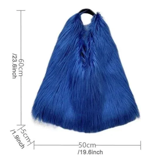 Shaggy Faux Fur Jumbo Hobo Bags - Glova