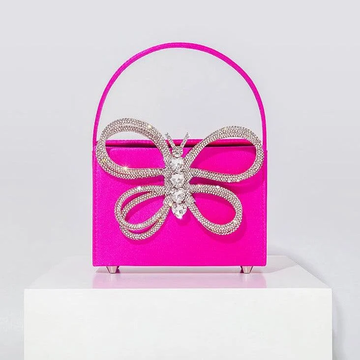 Siria Crystal Butterfly Bow Evening Bags - 8 Colors - Glova