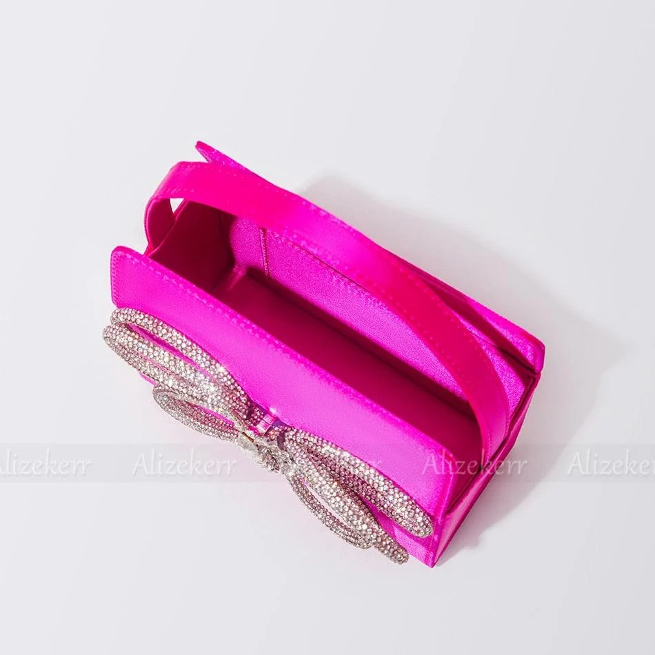 Siria Crystal Butterfly Bow Evening Bags - 8 Colors - Glova