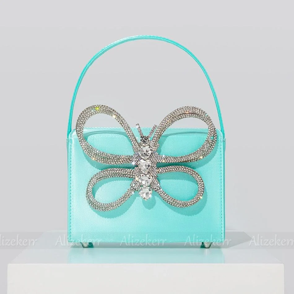 Siria Crystal Butterfly Bow Evening Bags - 8 Colors - Glova