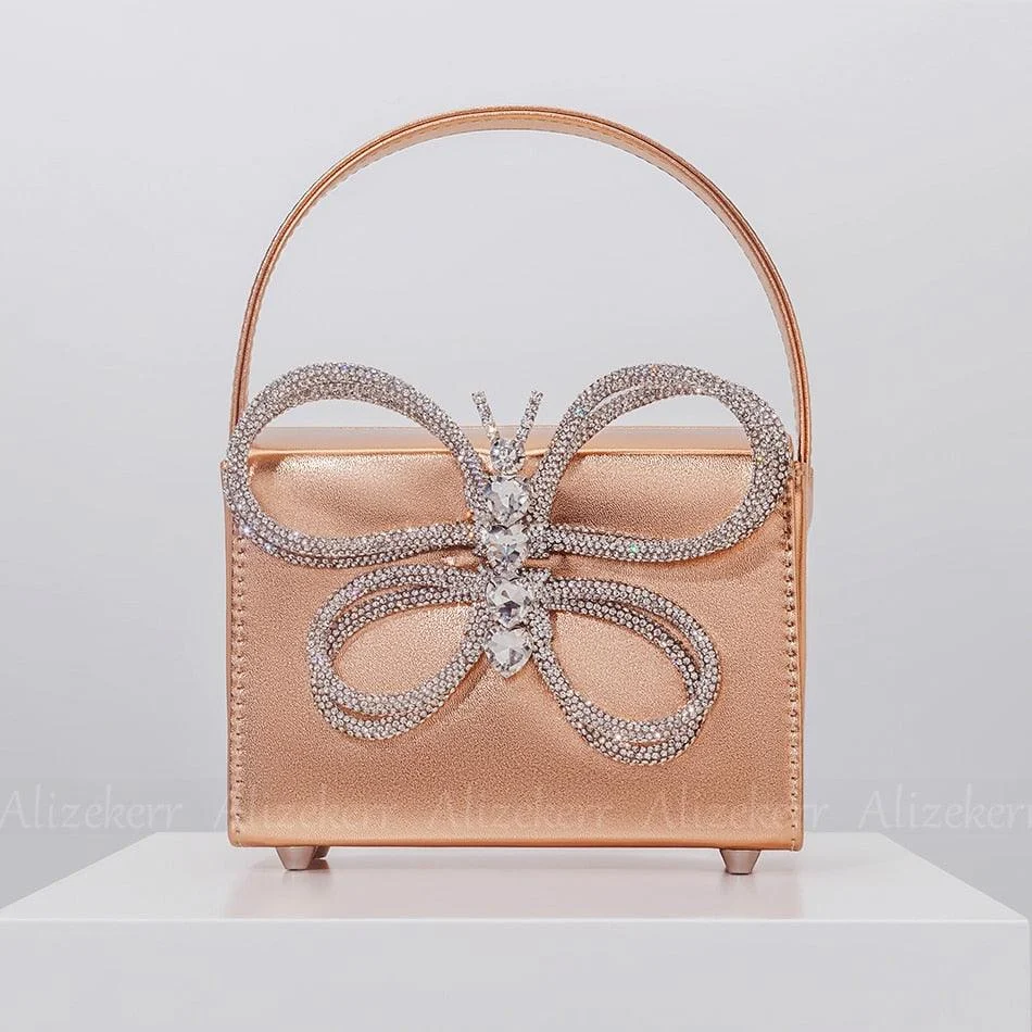 Siria Crystal Butterfly Bow Evening Bags - 8 Colors - Glova