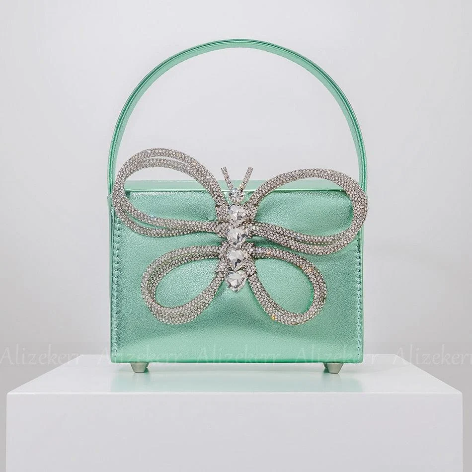 Siria Crystal Butterfly Bow Evening Bags - 8 Colors - Glova