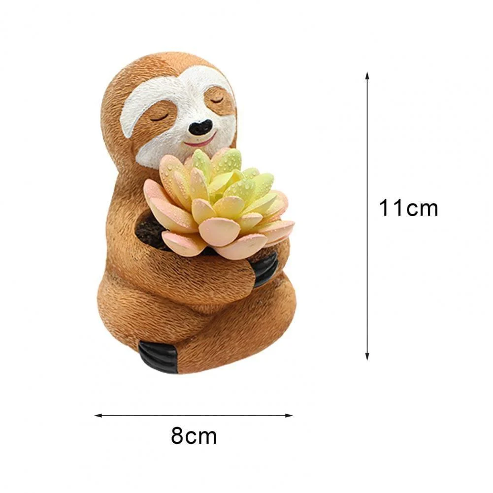 Sloth Resin Flower Pot - Glova