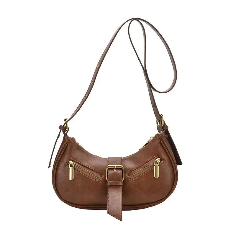 Small PU Leather Crossbody Zipper Design Handbags - Glova