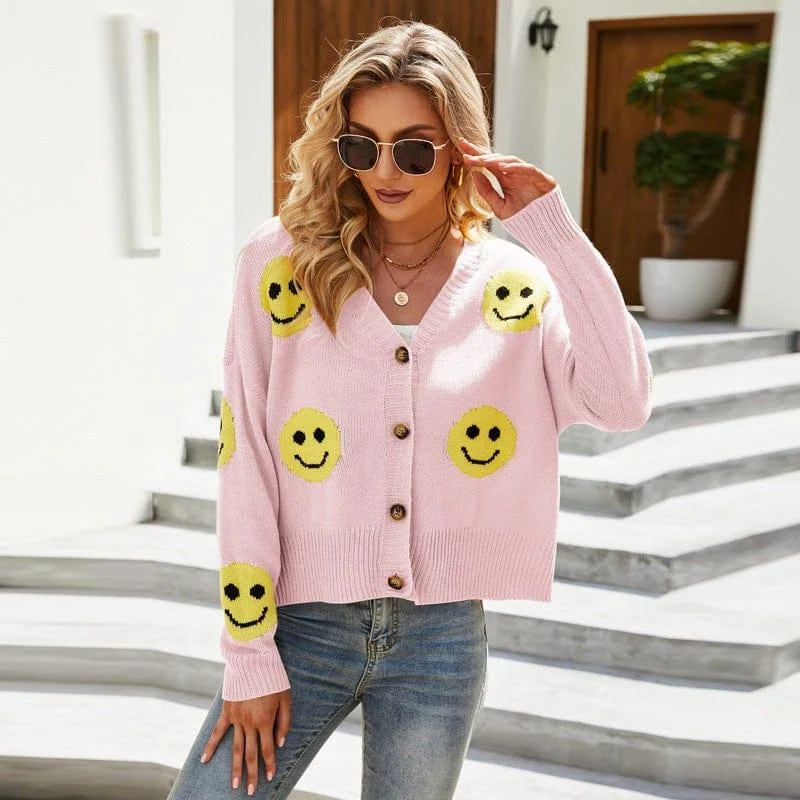 Smiley Face Cardigan - Glova