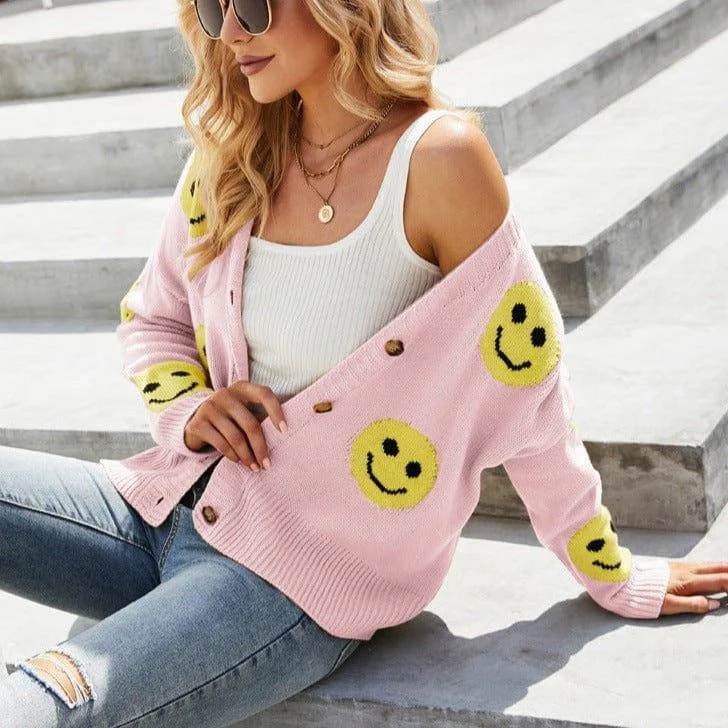 Smiley Face Cardigan - Glova