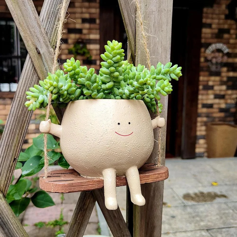 Smiley Face Swinging Planter - Glova