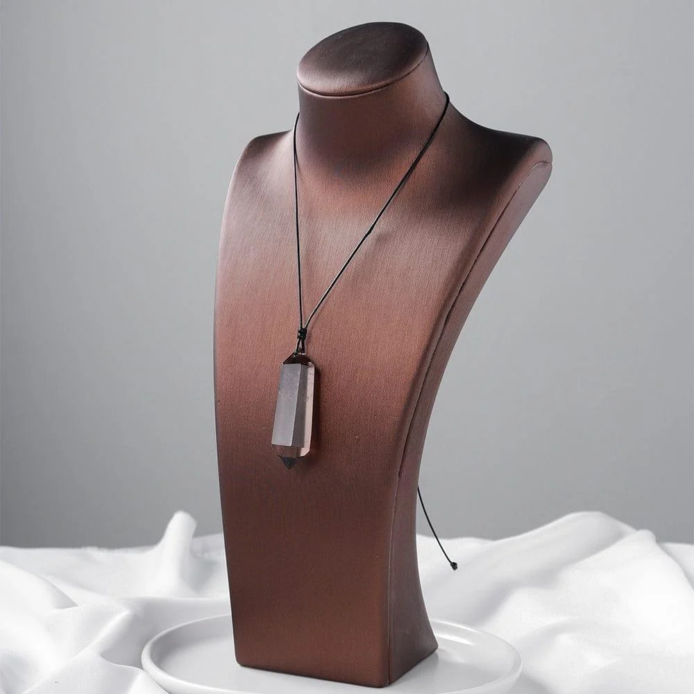 Smoky Quartz Crystal Pendant Necklace - Glova