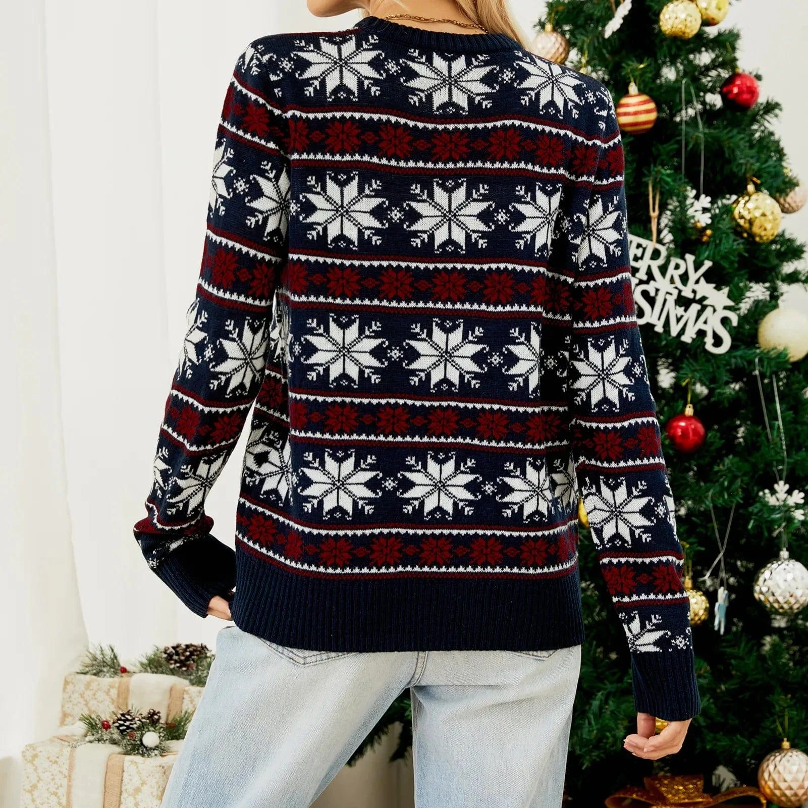 Snowflakes Christmas Sweater - Glova