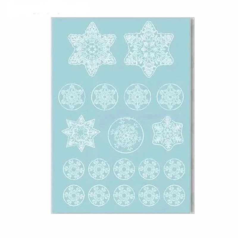 Snowflakes, Santa, & Elk Christmas Window Stickers - Glova