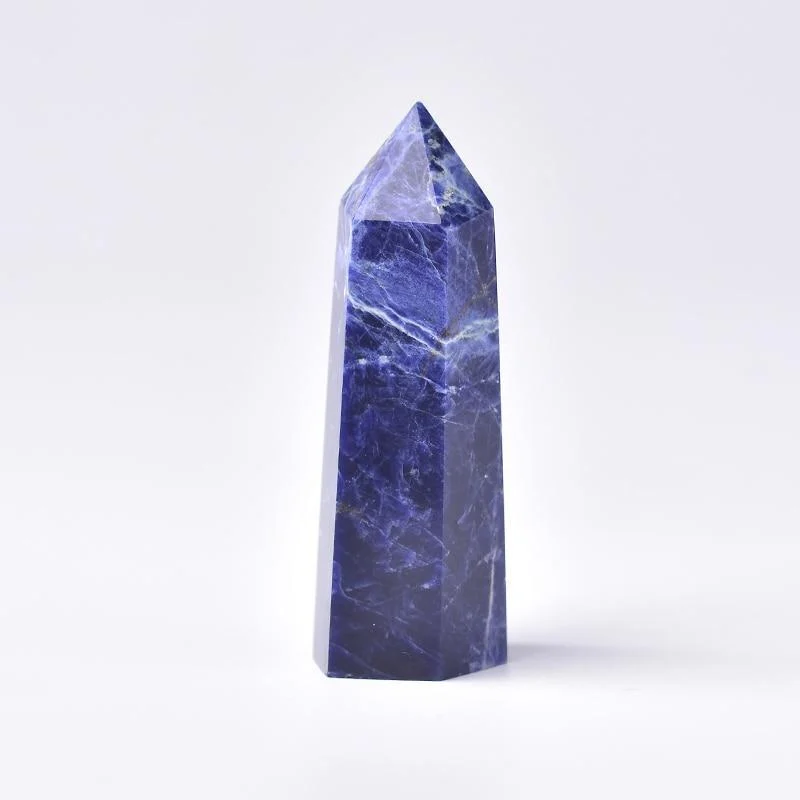 Sodalite Quartz Crystal Point - Glova