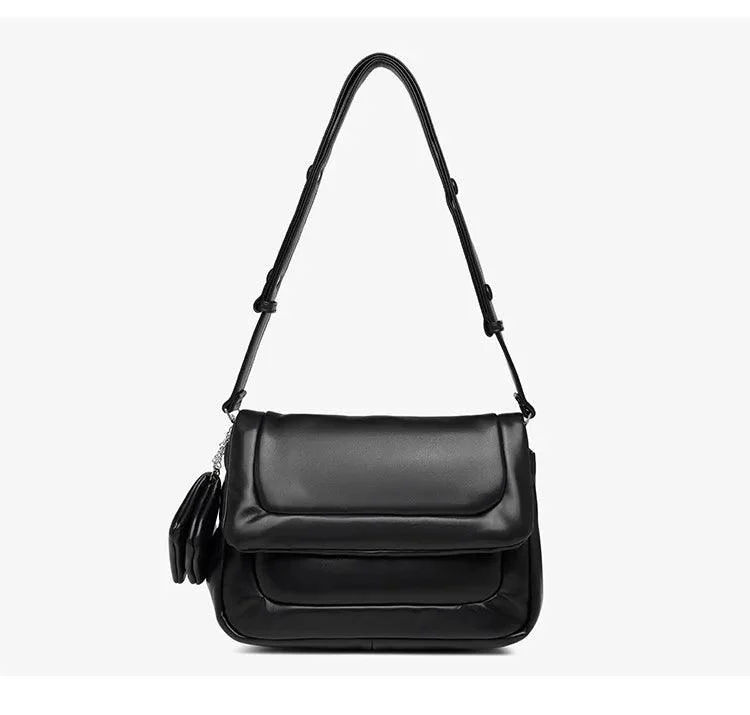 Soft Leather Casual Cloud Crossbody Ladies Handbag - Glova