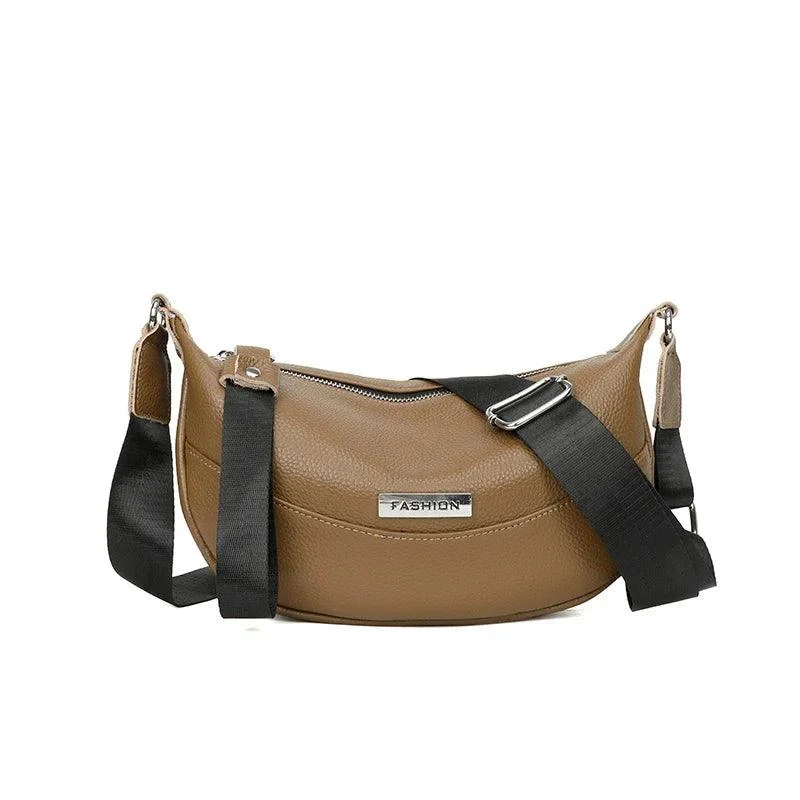 Soft Leather Wide Strap Crossbody Leather Messenger Bags - Glova