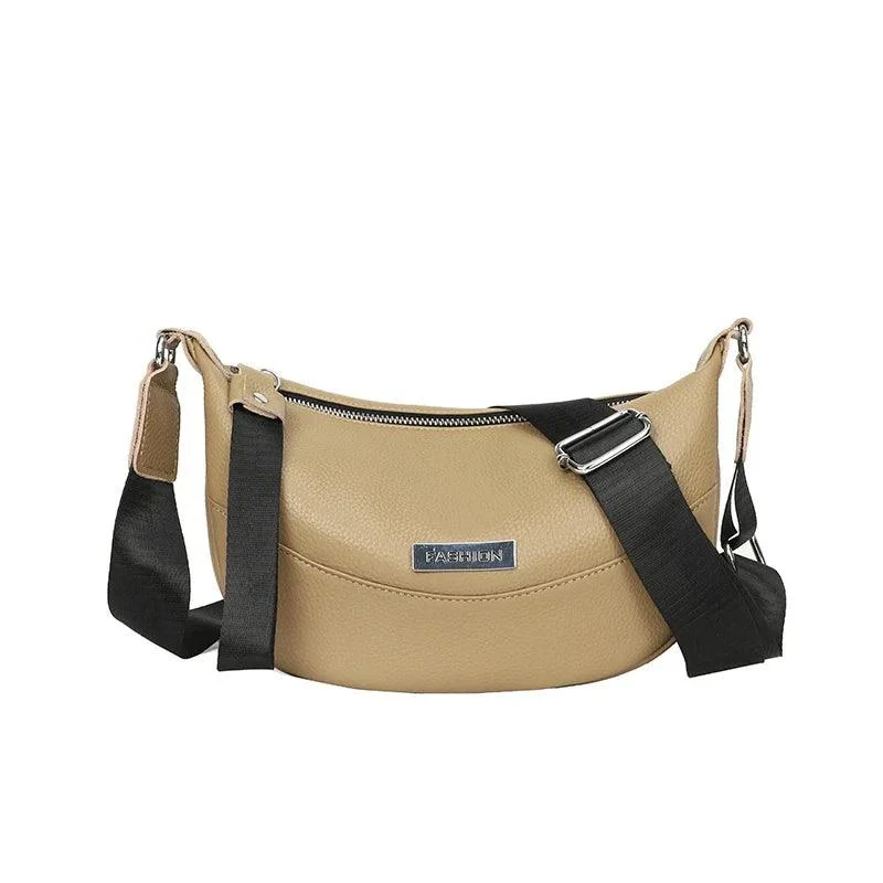 Soft Leather Wide Strap Crossbody Leather Messenger Bags - Glova