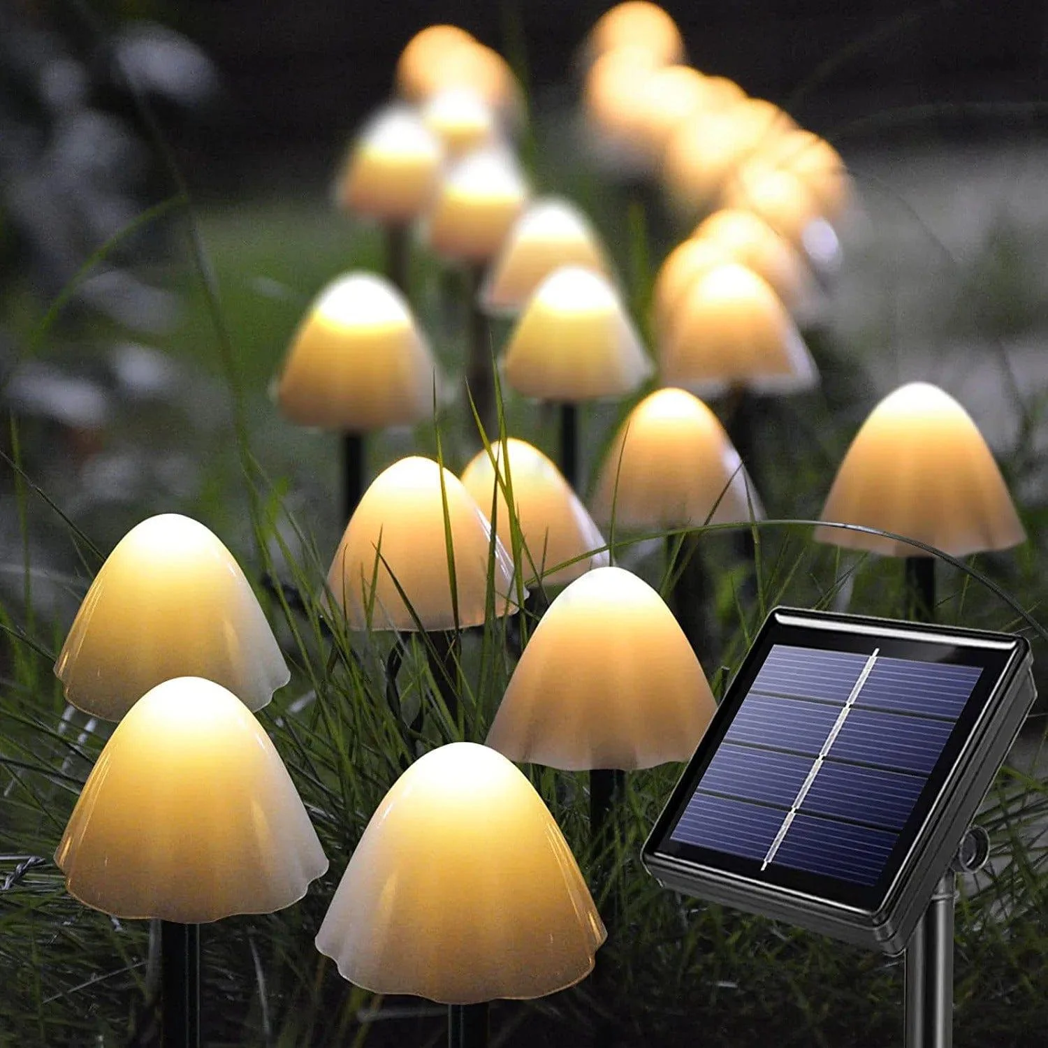 Solar LED Mushroom Garden Lights - Glova