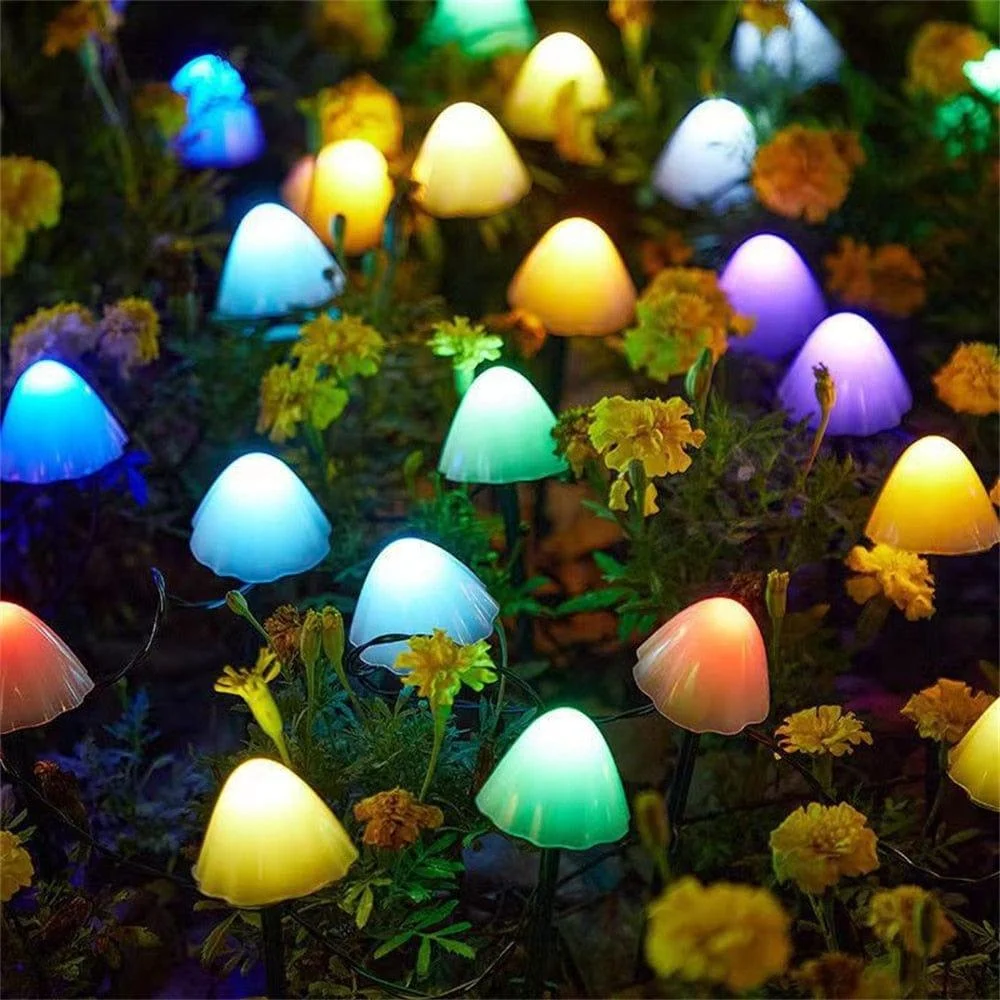 Solar LED Mushroom Garden Lights - Glova