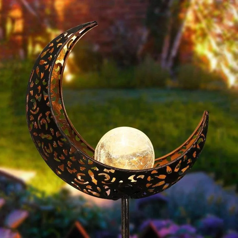 Solar Powered Crescent Moon Garden Light - Glova