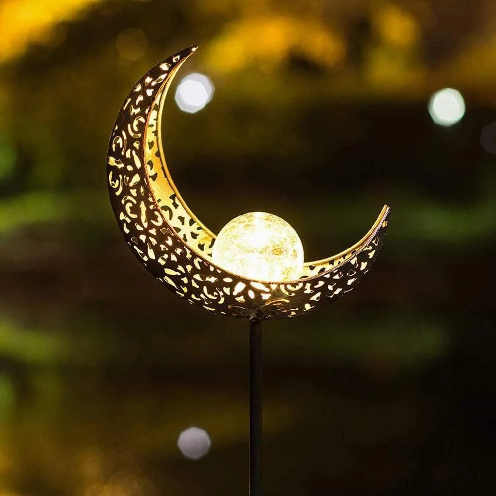 Solar Powered Crescent Moon Garden Light - Glova