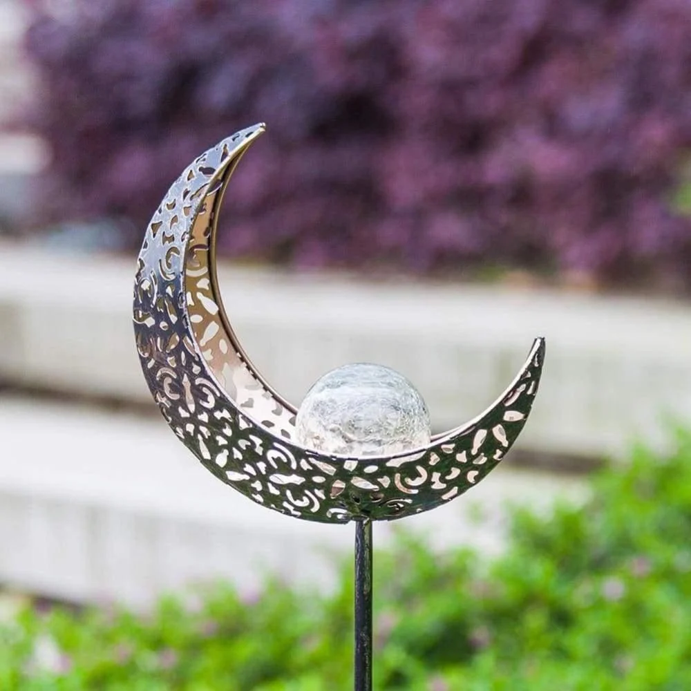 Solar Powered Crescent Moon Garden Light - Glova