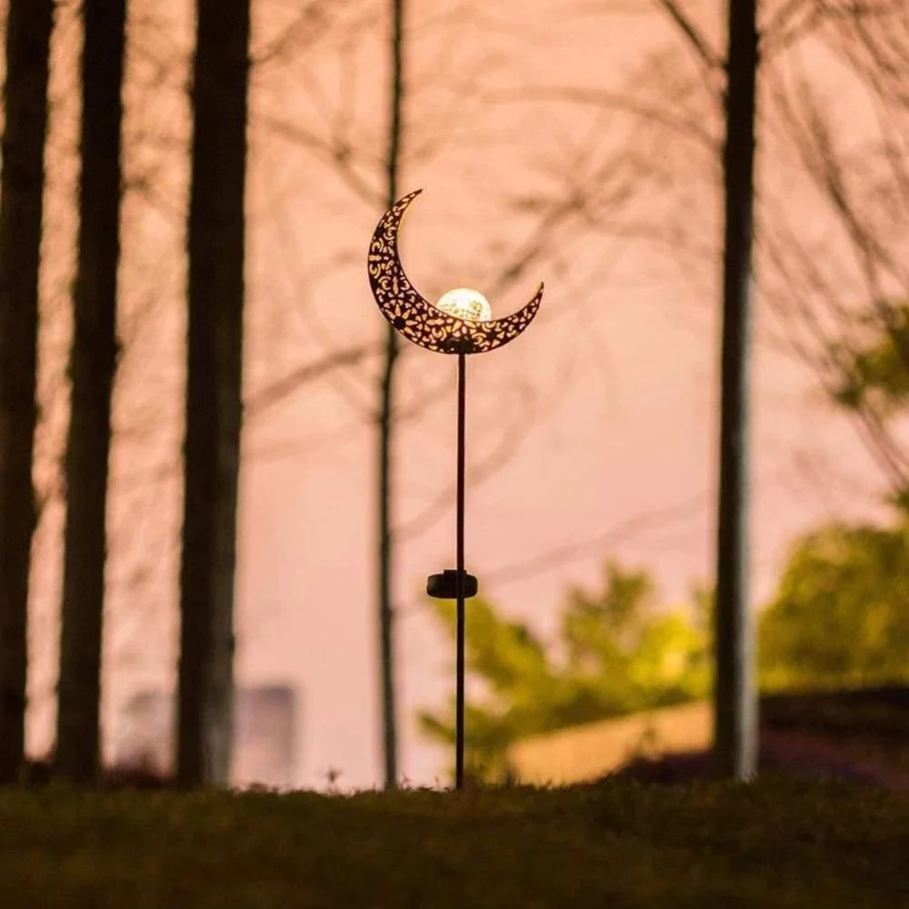 Solar Powered Crescent Moon Garden Light - Glova