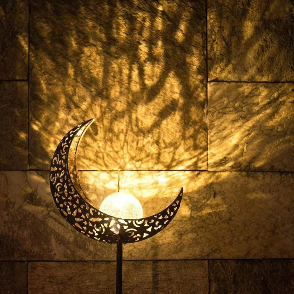 Solar Powered Crescent Moon Garden Light - Glova