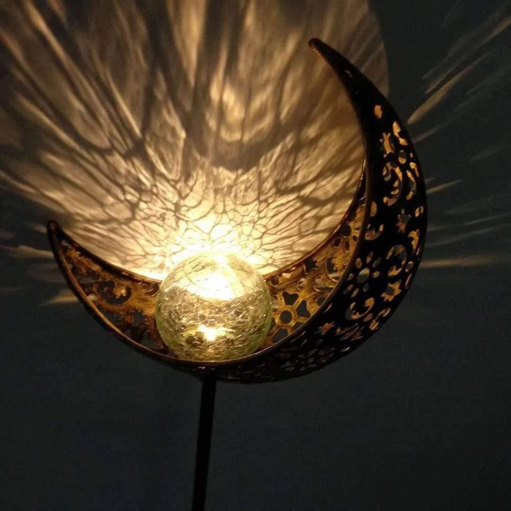 Solar Powered Crescent Moon Garden Light - Glova