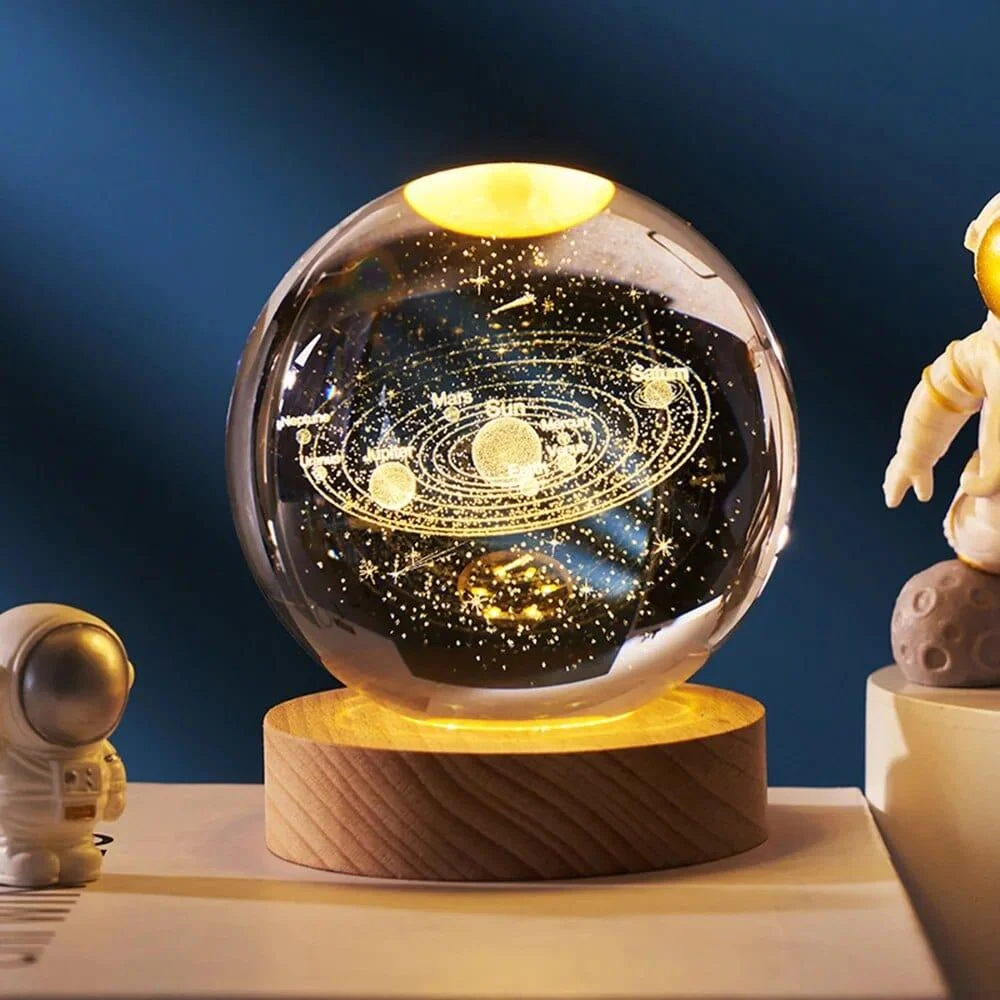 Solar System Crystal Ball Night Light - Glova