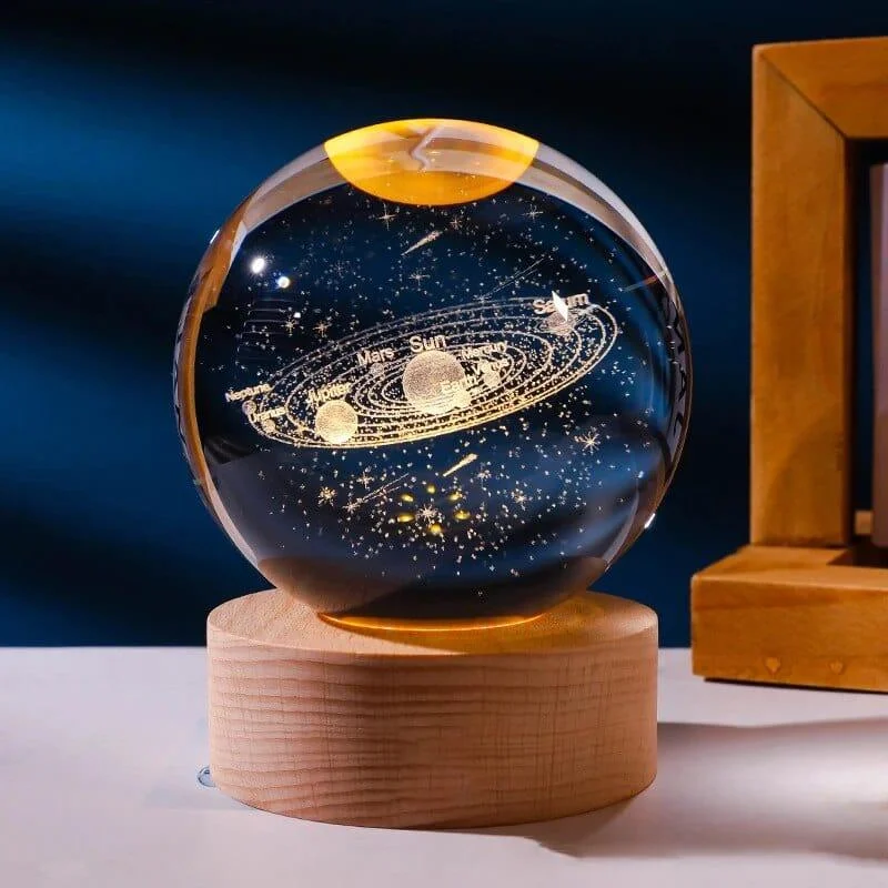 Solar System Crystal Ball Night Light - Glova