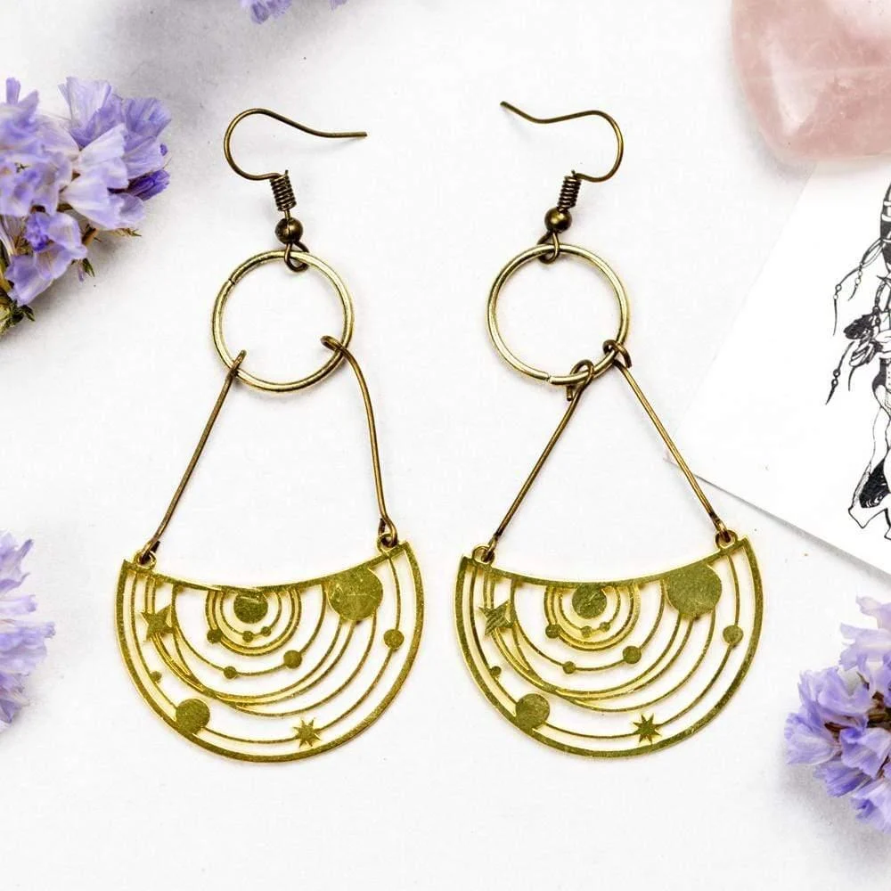 Solar System Drop Earrings - Glova