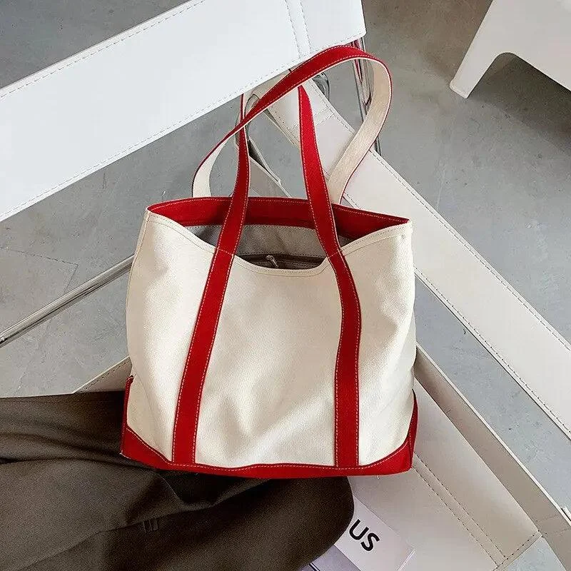 Solid Canvas Shopping Tote Bag - Glova