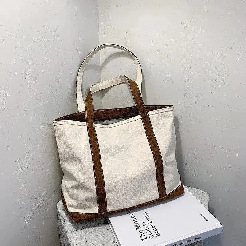 Solid Canvas Shopping Tote Bag - Glova