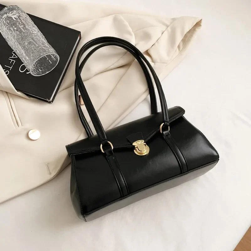 Solid PU Leather Women's Underarm Satchels Handbags - Glova