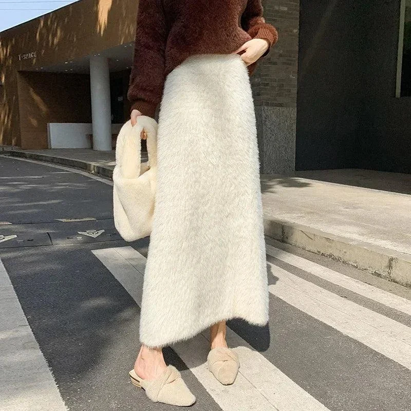 Sonoma Furry Plush Knit Maxi Skirt - Glova