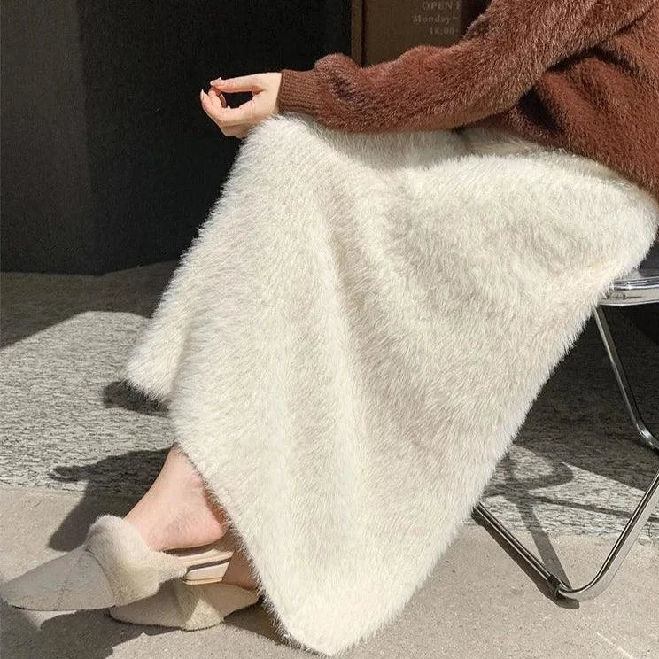 Sonoma Furry Plush Knit Maxi Skirt - Glova