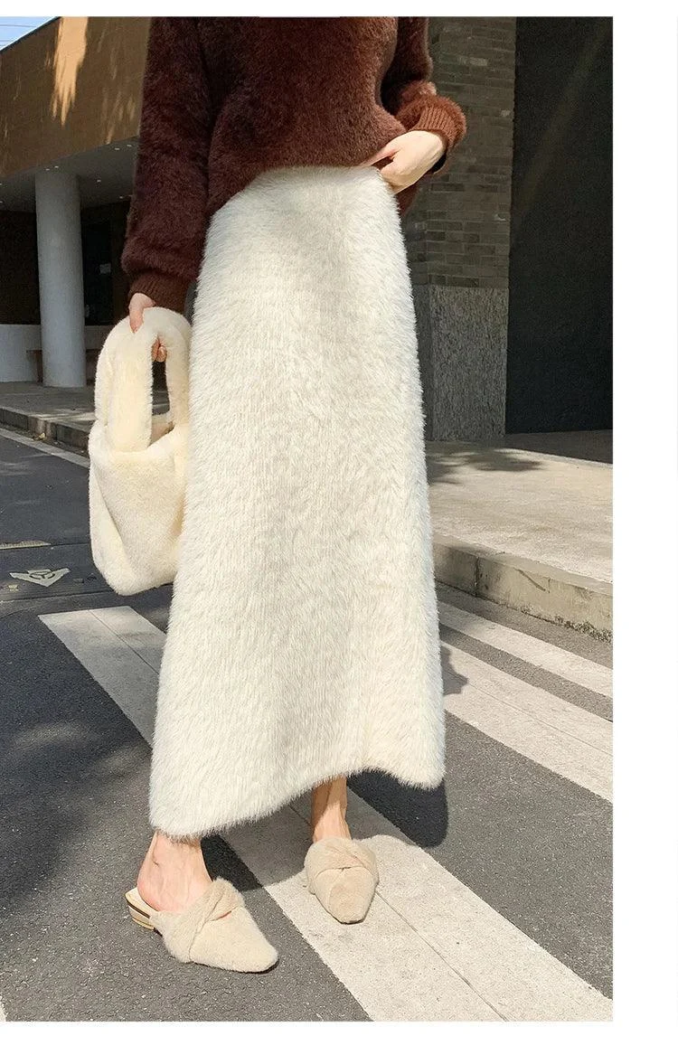 Sonoma Furry Plush Knit Maxi Skirt - Glova