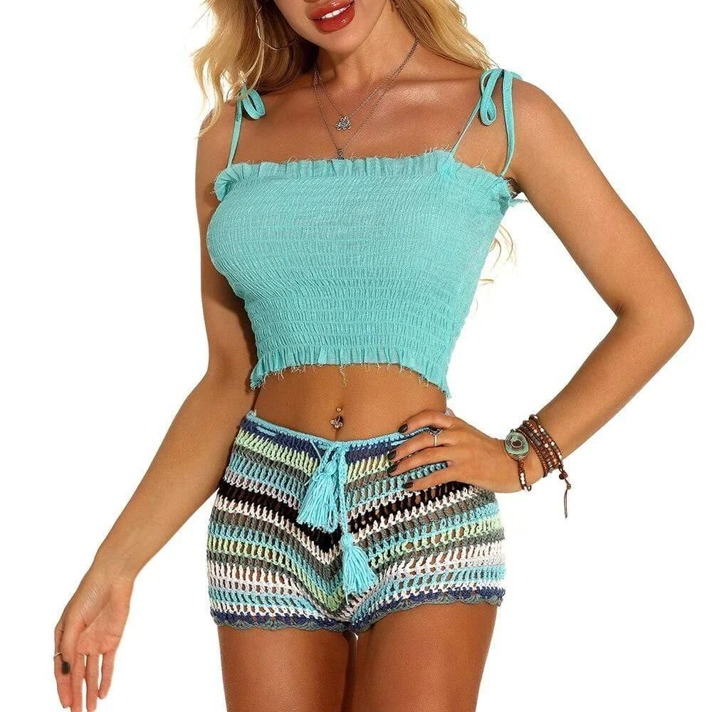 SPICE Colorful Crochet Shorts - Glova