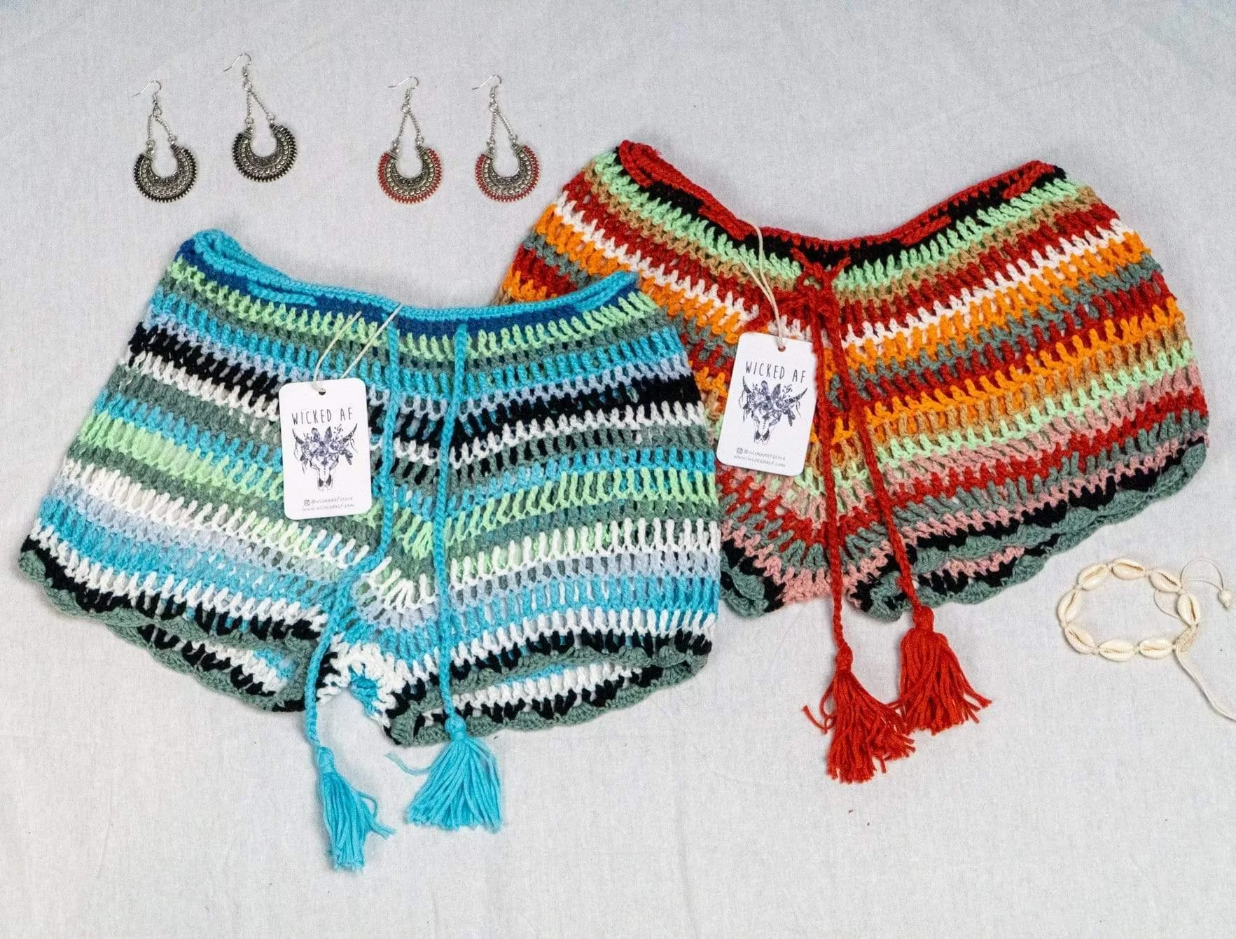 SPICE Colorful Crochet Shorts - Glova