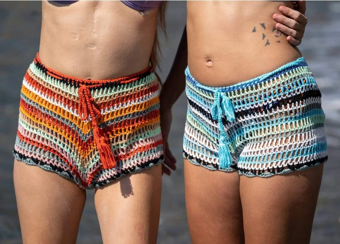 SPICE Colorful Crochet Shorts - Glova