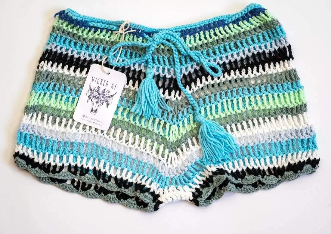 SPICE Colorful Crochet Shorts - Glova