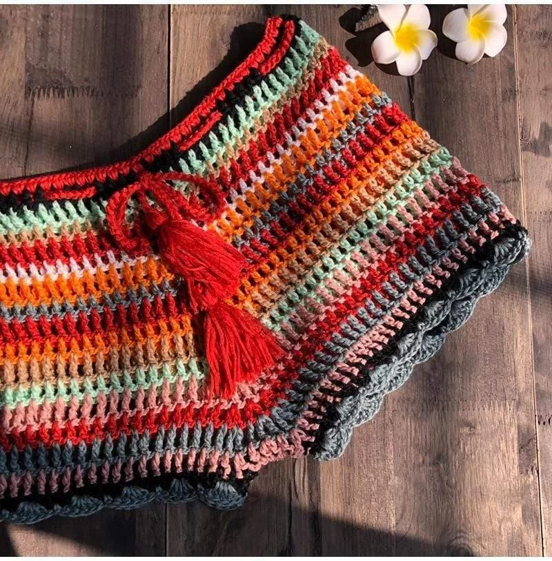 SPICE Colorful Crochet Shorts - Glova