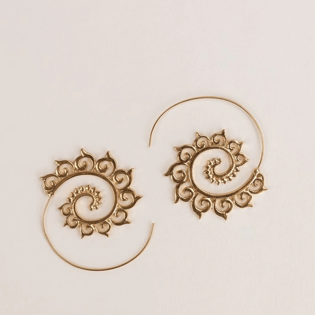 Spiral Hippie Earrings (2 Colors) - Glova