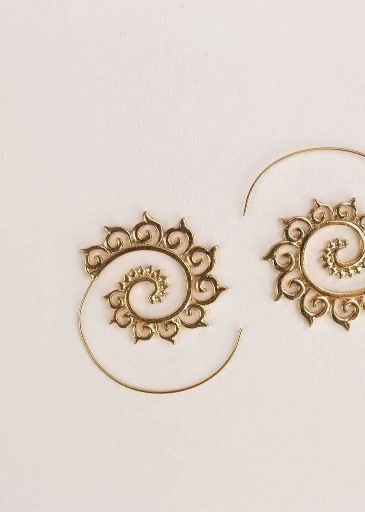 Spiral Hippie Earrings (2 Colors) - Glova