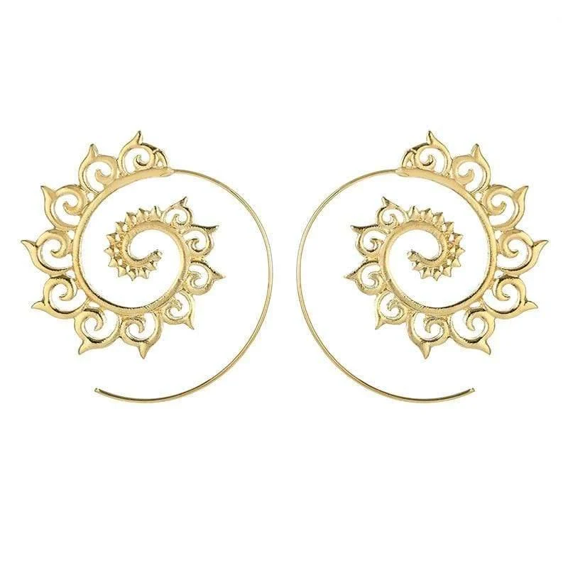 Spiral Hippie Earrings (2 Colors) - Glova