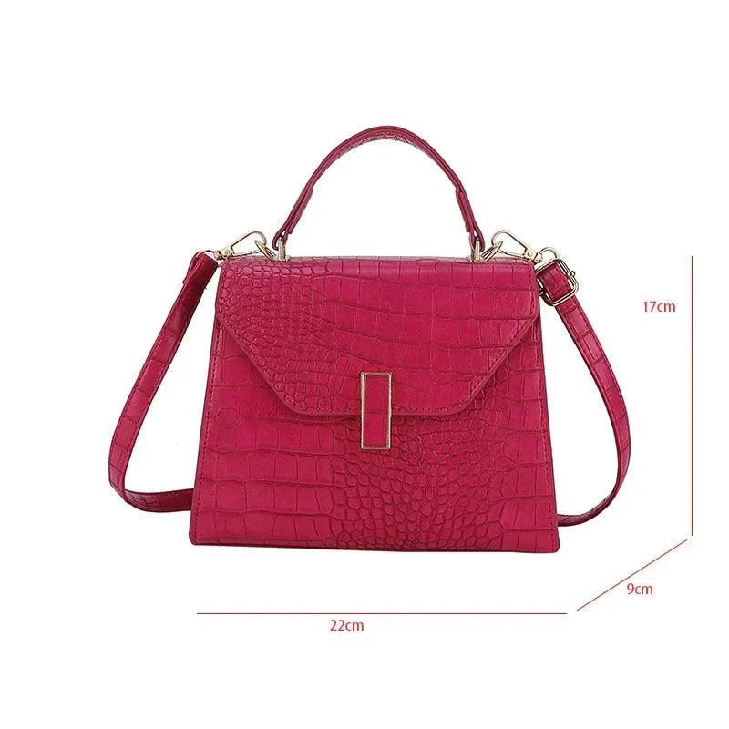 Square Stone Pattern Crossbody PU Leather Handbag - Glova