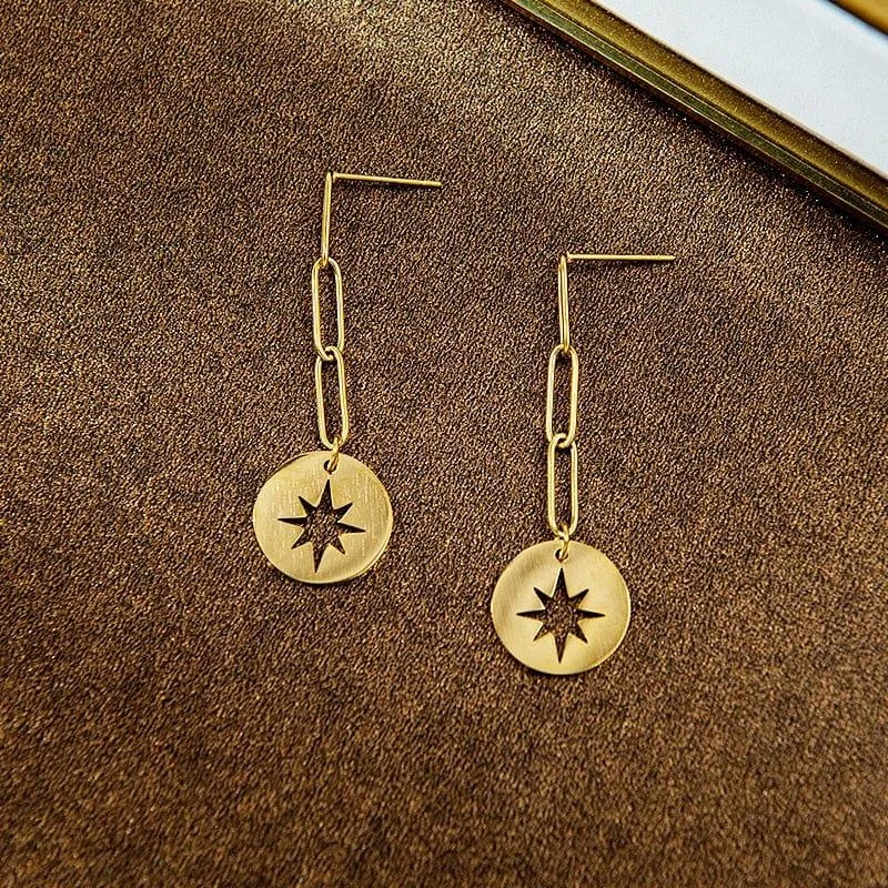 Star Chain Earrings - Glova